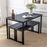 Kitchen Contemporary 3-Piece Dining Table Set with Two Benches