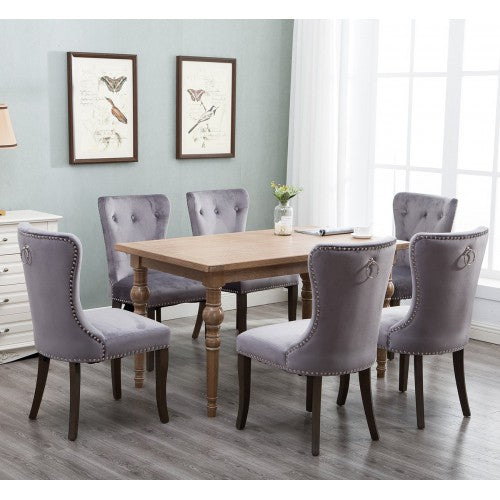 VICTORIA Dining Chair Button Tufted Armless 2PCS