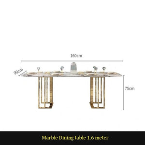 U-BEST Italian Marble Dining Table with Nordic Chairs