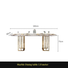 Load image into Gallery viewer, U-BEST Italian Marble Dining Table with Nordic Chairs