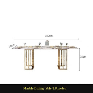 U-BEST Italian Marble Dining Table with Nordic Chairs