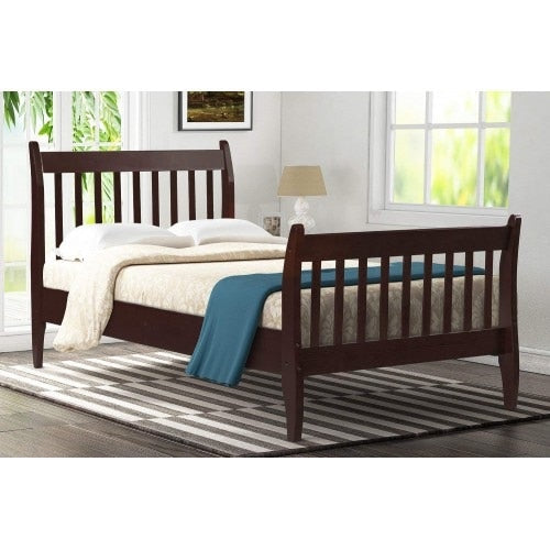Farmhouse Pine Wood Twin Size Bed Frame
