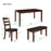 ESPRESSO 7pc Dining Set With 4 Ladder Chairs And Bench Seat