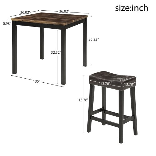 WOODO 5-Piece Counter-Height Dining Set