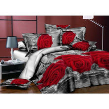 Load image into Gallery viewer, Adeeing 4Pcs/Set 3D Rose Flower Bedding Set