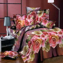 Load image into Gallery viewer, Adeeing 4Pcs/Set 3D Rose Flower Bedding Set