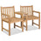 2019 New Arrival: TEAK Outdoor Chairs 2 pcs