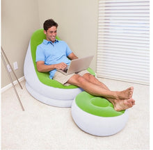 Load image into Gallery viewer, Dual-Use Inflatable Sofa Chair and Foot Stool