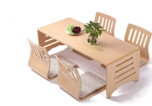 Load image into Gallery viewer, JAPORO Modern Japanese Style Dining Table and Chair 5pcs Set