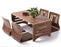JAPORO Modern Japanese Style Dining Table and Chair 5pcs Set