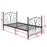GOPLUS Black Steel Twin Size Metal Bed Frame