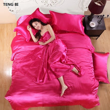 Load image into Gallery viewer, Pure Satin Silk Bedding Sets