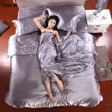 Load image into Gallery viewer, Pure Satin Silk Bedding Sets