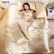 Load image into Gallery viewer, Pure Satin Silk Bedding Sets