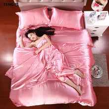 Load image into Gallery viewer, Pure Satin Silk Bedding Sets
