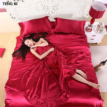 Load image into Gallery viewer, Pure Satin Silk Bedding Sets