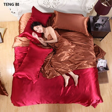 Load image into Gallery viewer, Pure Satin Silk Bedding Sets