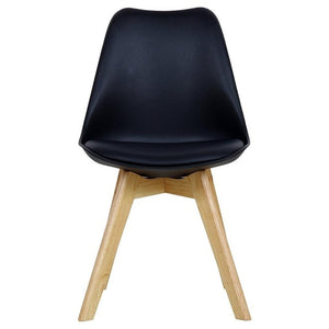 EGGREE Set of 4 Dinings Chair with Solid Wood Beech Legs