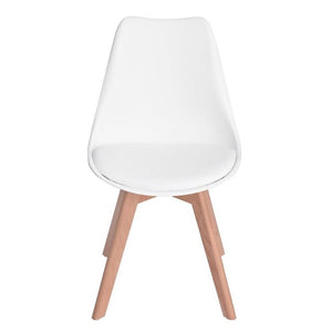 EGGREE Set of 4 Dinings Chair with Solid Wood Beech Legs