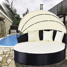 Load image into Gallery viewer, Giantex Outdoor Round Retractable Canopy Daybed