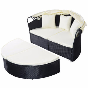 Giantex Outdoor Round Retractable Canopy Daybed