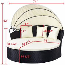 Load image into Gallery viewer, Giantex Outdoor Round Retractable Canopy Daybed