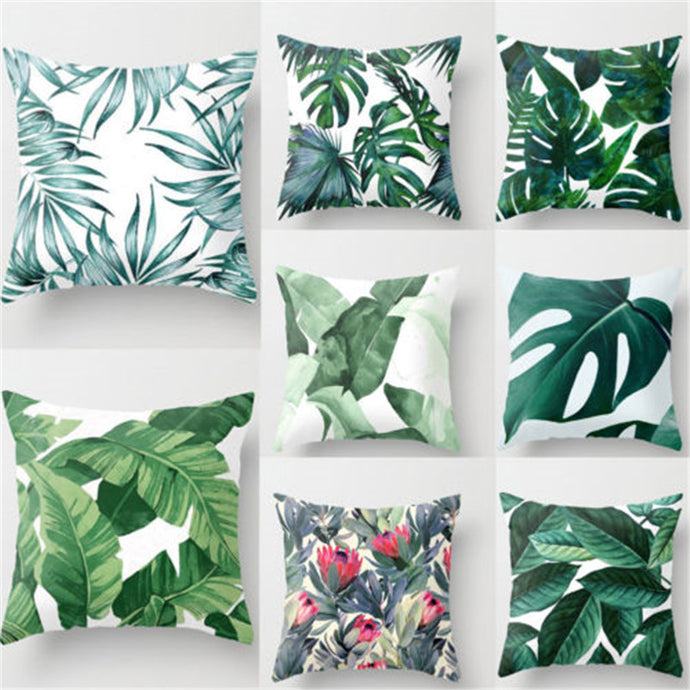 TROPICAL Plant Cushion Case Cotton