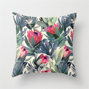 TROPICAL Plant Cushion Case Cotton