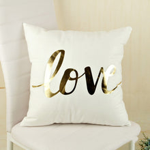 Load image into Gallery viewer, Love Style Gold Stamp Cushion Covers 45cm*45cm