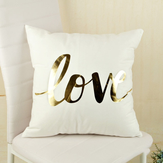 Love Style Gold Stamp Cushion Covers 45cm*45cm
