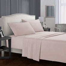 Load image into Gallery viewer, Solid Colour Bed Sheet Sets Flat Sheet + Fitted Sheet + Pillowcase