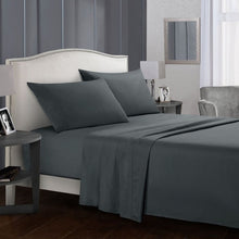 Load image into Gallery viewer, Solid Colour Bed Sheet Sets Flat Sheet + Fitted Sheet + Pillowcase