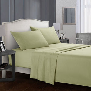 Grey Sheet Set Flat Sheet + Fitted Sheet  +Pillowcase Bedding Set