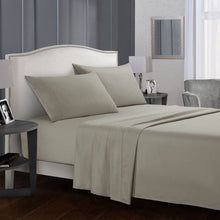 Load image into Gallery viewer, Grey Sheet Set Flat Sheet + Fitted Sheet  +Pillowcase Bedding Set