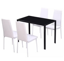 Load image into Gallery viewer, VidaXL 5pcs. Dining Table Set Black And White 105x60x74cm