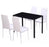 VidaXL 5pcs. Dining Table Set Black And White 105x60x74cm
