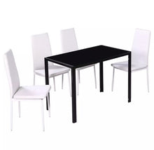 Load image into Gallery viewer, VidaXL 5pcs. Dining Table Set Black And White 105x60x74cm
