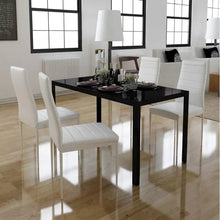 Load image into Gallery viewer, VidaXL 5pcs. Dining Table Set Black And White 105x60x74cm