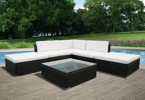 Panana 6PCS Rattan Outdoor Garden Corner Sofa Set