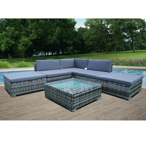 Panana 6PCS Rattan Outdoor Garden Corner Sofa Set