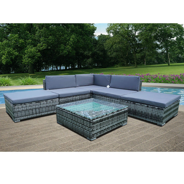 Panana 6PCS Rattan Outdoor Garden Corner Sofa Set