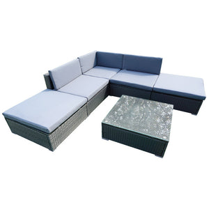 Panana 6PCS Rattan Outdoor Garden Corner Sofa Set
