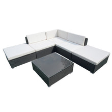 Load image into Gallery viewer, Panana 6PCS Rattan Outdoor Garden Corner Sofa Set