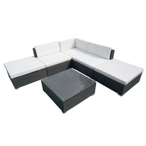Panana 6PCS Rattan Outdoor Garden Corner Sofa Set