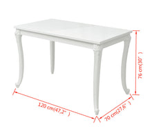 Load image into Gallery viewer, vidaXL Luxury Dining Table 120x70x76 cm