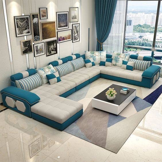 Corner Living Room Sofa Set