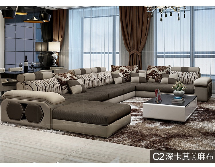 Corner Living Room Sofa Set