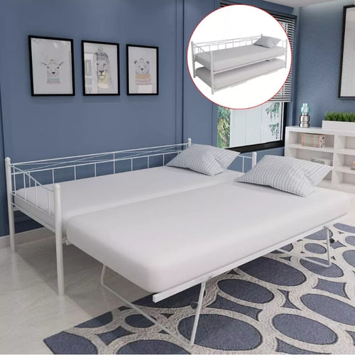 VidaXL Durable Day Bed / Double Bed Frame 180x200 / 90x200 cm