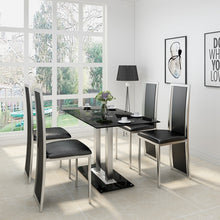Load image into Gallery viewer, PANANA Glass Dining Table Set with 4 or 6 Chairs