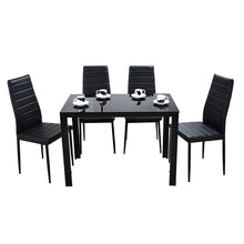 Load image into Gallery viewer, PANANA Glass Dining Table Set with 4 or 6 Chairs